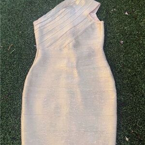 Elegant Cream One-Shoulder Dress